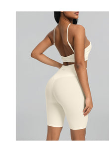 High-Waisted Bike Shorts | Creamy Vanilla