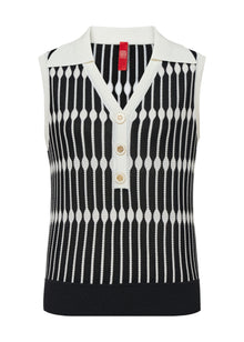 High-Waisted Knit Vest | Black