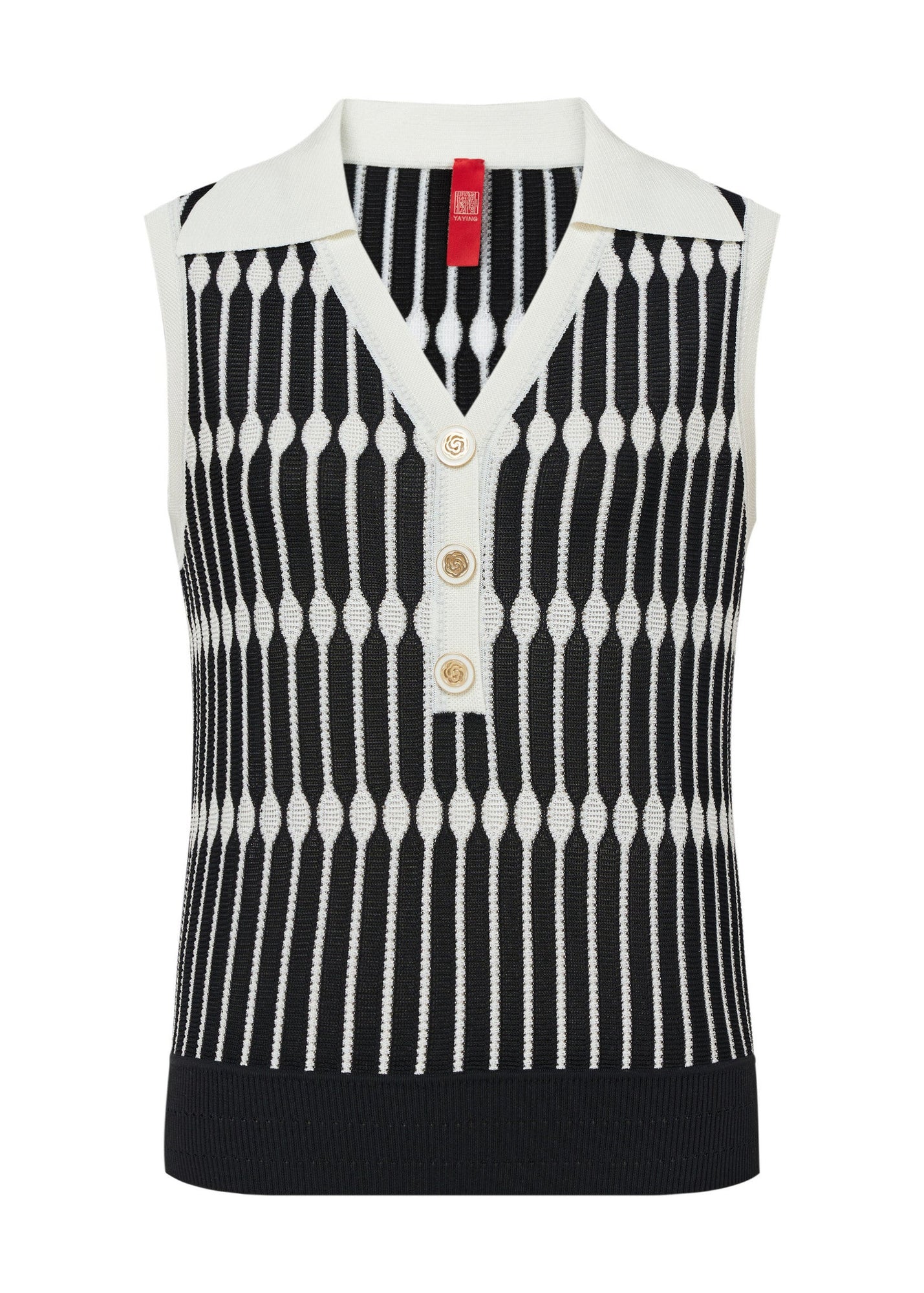 High-Waisted Knit Vest | Black