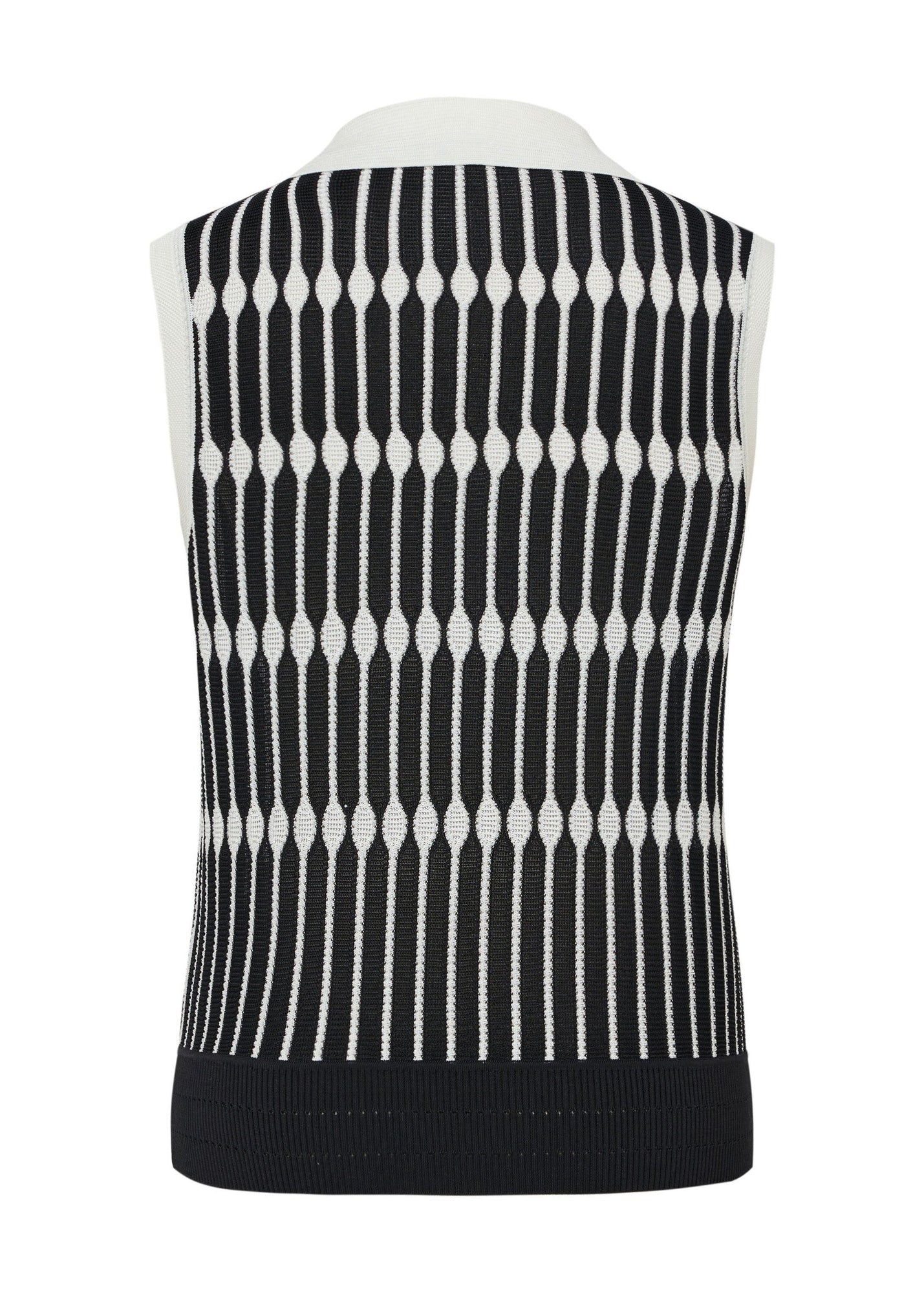 High-Waisted Knit Vest | Black