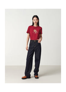 High-Waisted Slim Jeans | Navy