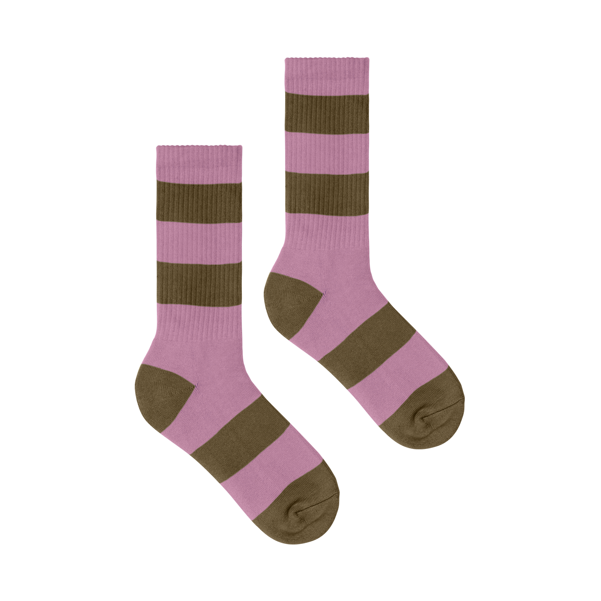 The Slouchy Striped Sock | Lilac & Mustard