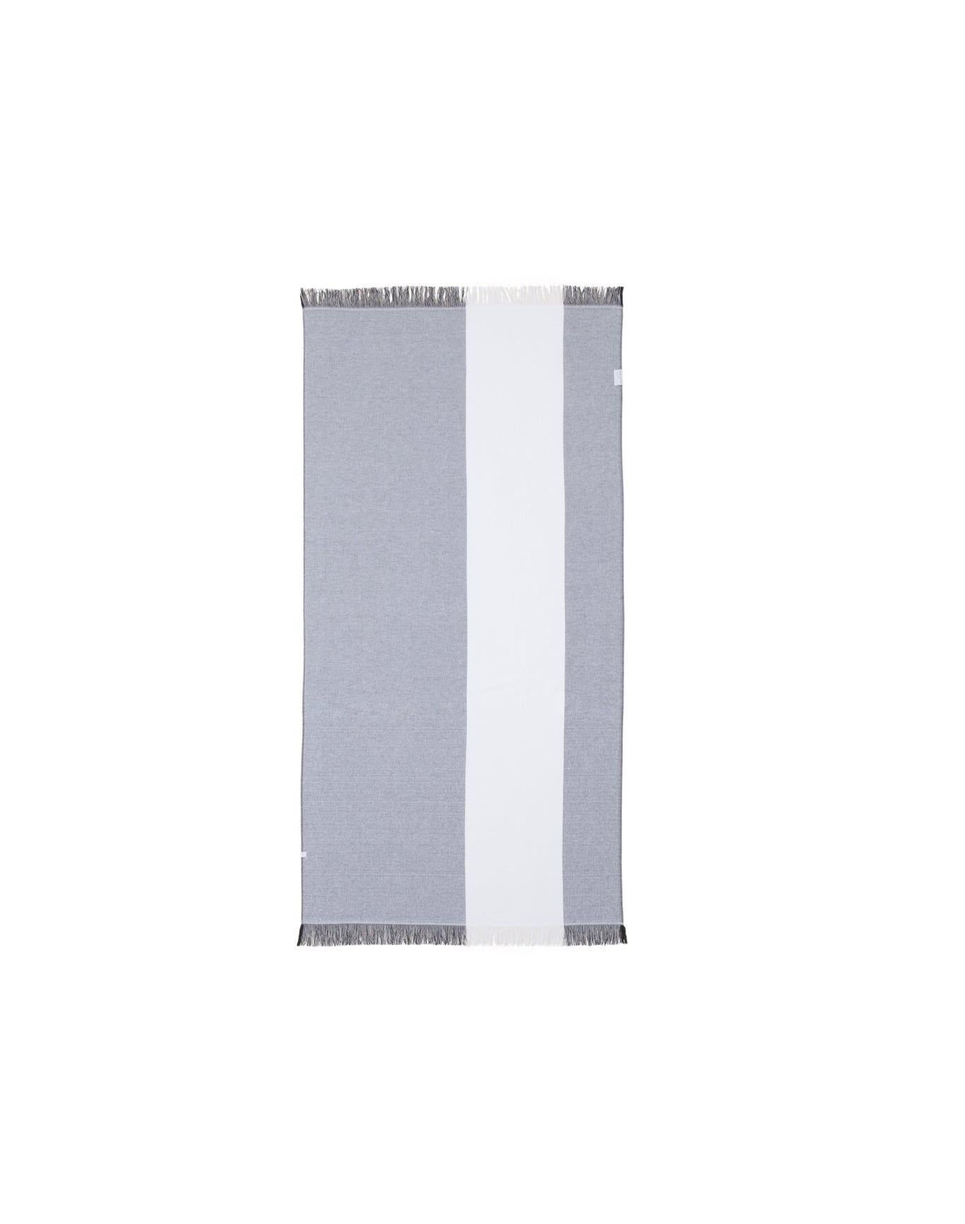 Home | Bold Stripe Organic Cotton Oversized Towel 74'X39" | Carbon-White