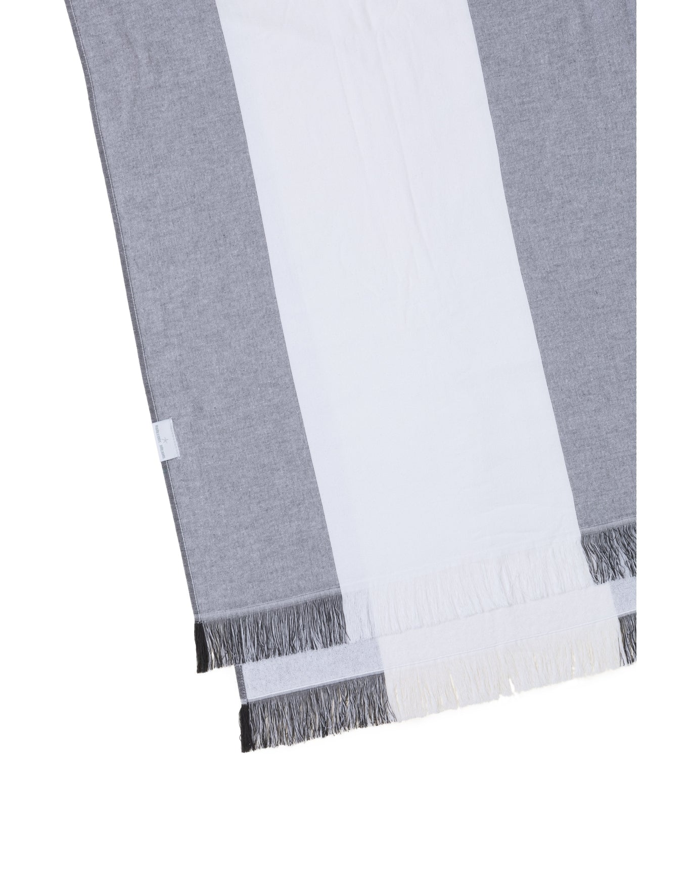 Home | Bold Stripe Organic Cotton Oversized Towel 74'X39" | Carbon-White