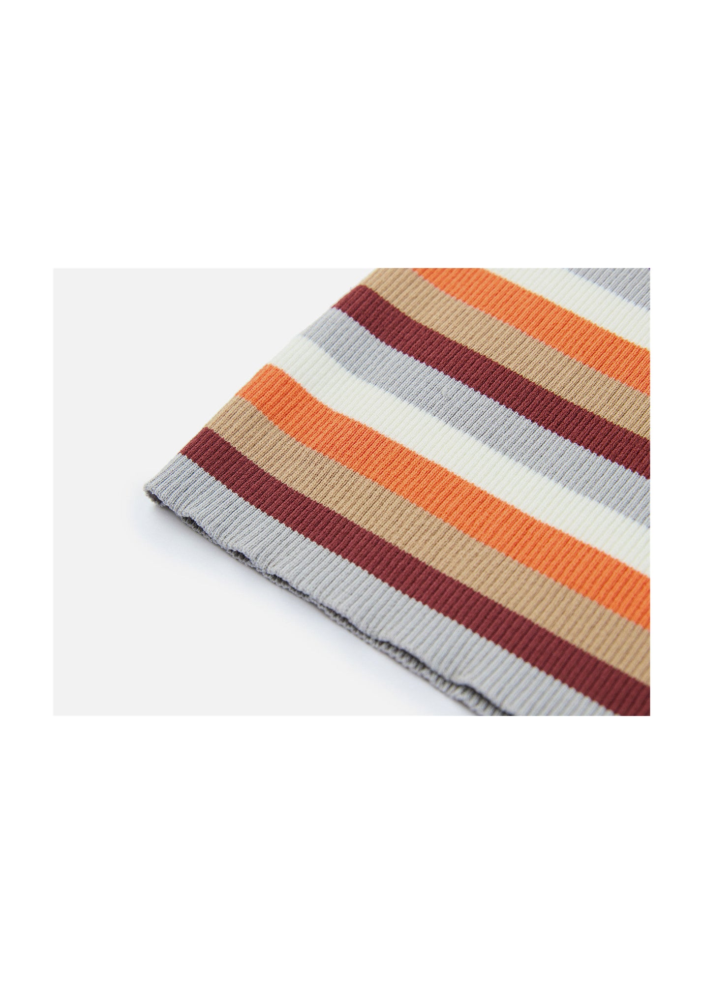 Horizontal Stripe Knit Vest | Orange