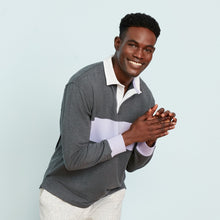 Modal Rugby Pullover | Gray/Lavender