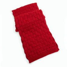 Scarf In Bubbles Stitch | Cherry Red