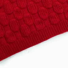 Scarf In Bubbles Stitch | Cherry Red