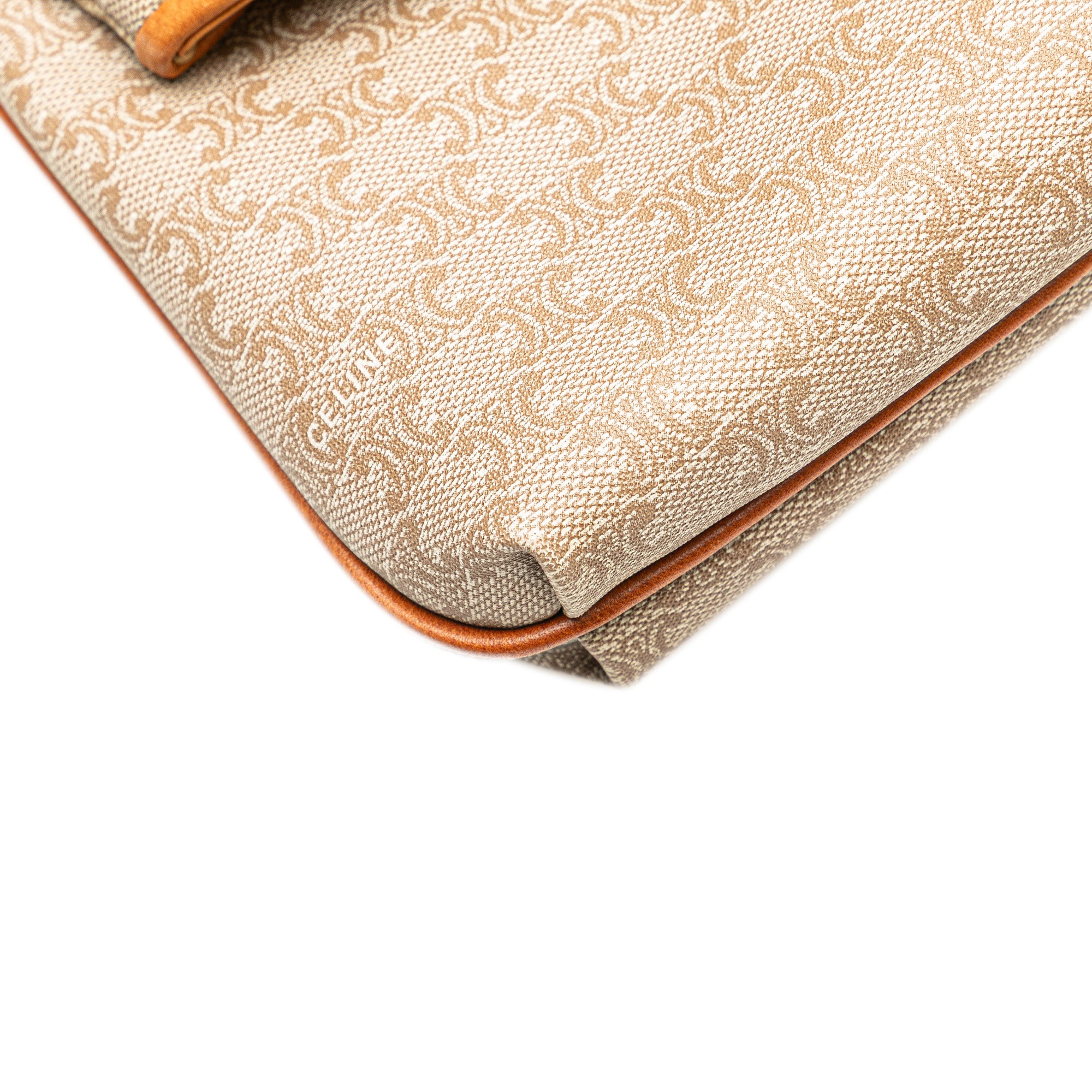 Celine | Pre-Owned Macadam Coated Canvas Clutch | Brown/Beige