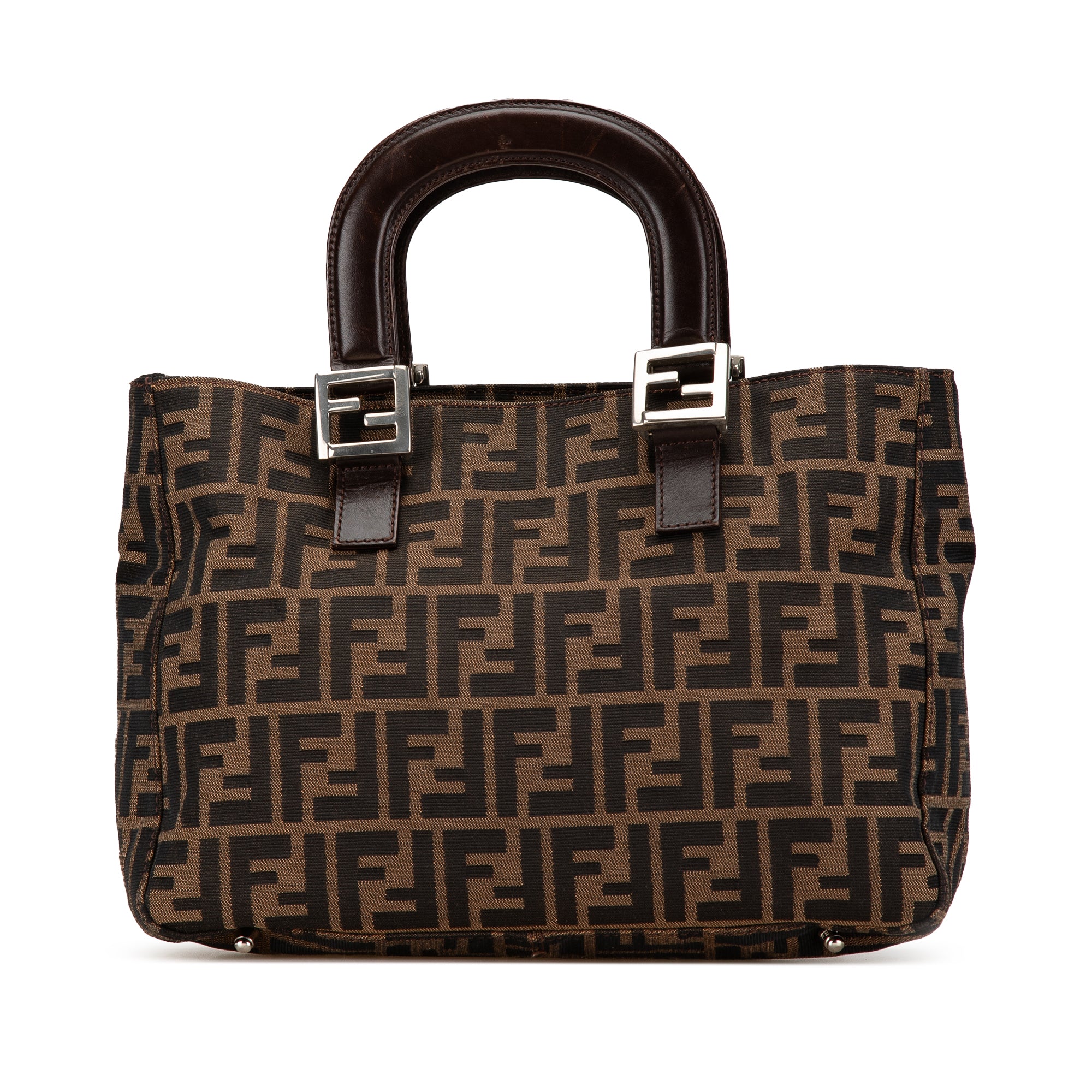 Fendi | Pre-Owned Small Zucca Canvas Twins Tote - I | Brown