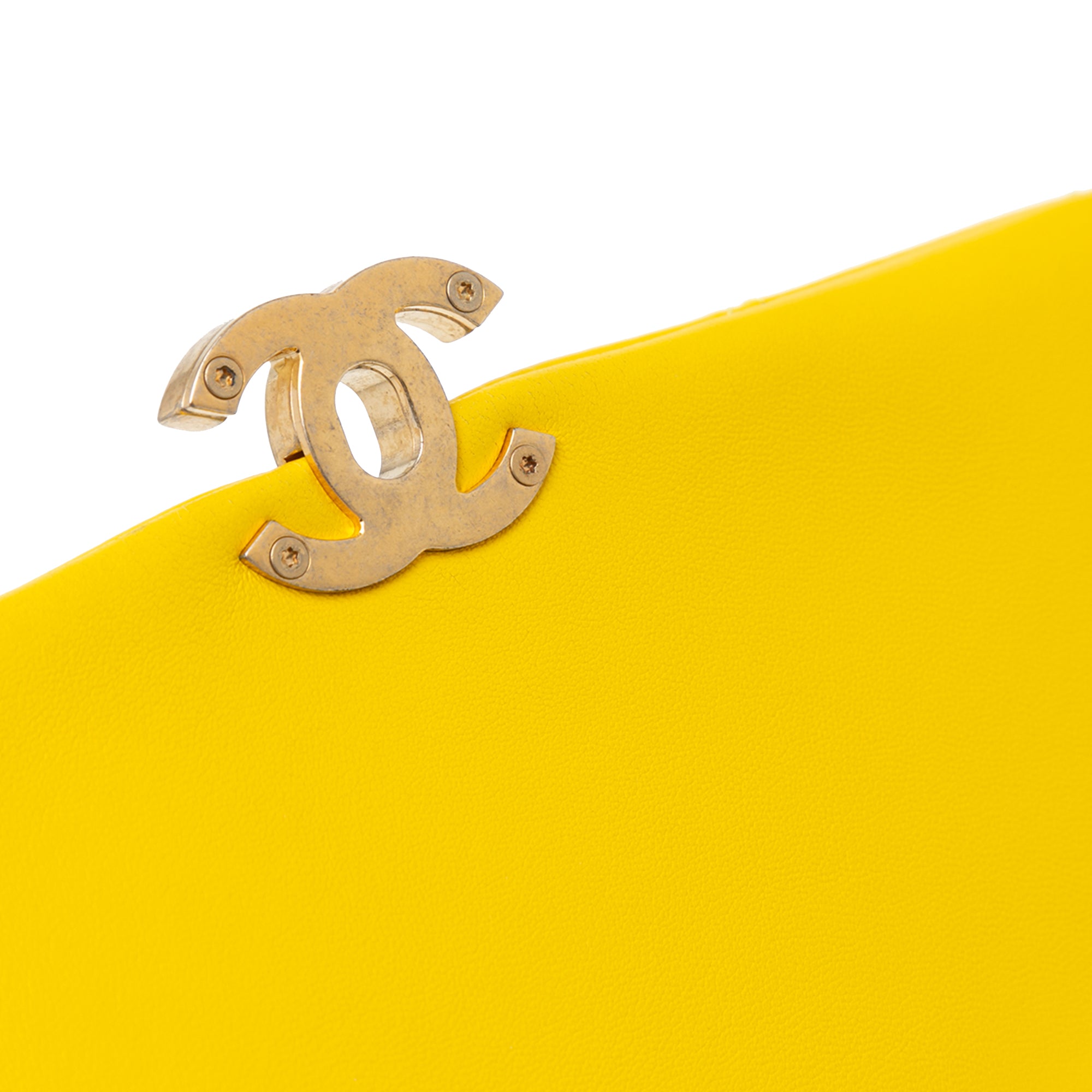 Chanel | Pre-Owned Small Quilted Lambskin Candy Chain Flap | Yellow