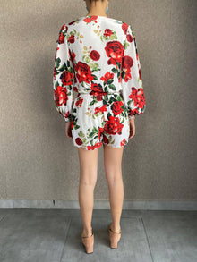 Shorts | White/Red Roses