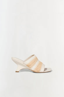 Womens | Shadow Mule Raffia Sandal | Cream