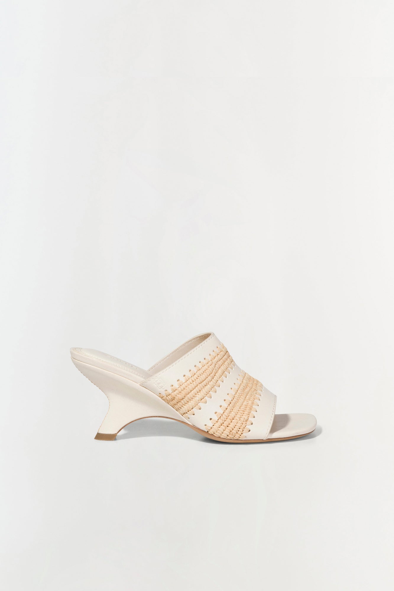 Womens | Shadow Mule Raffia Sandal | Cream