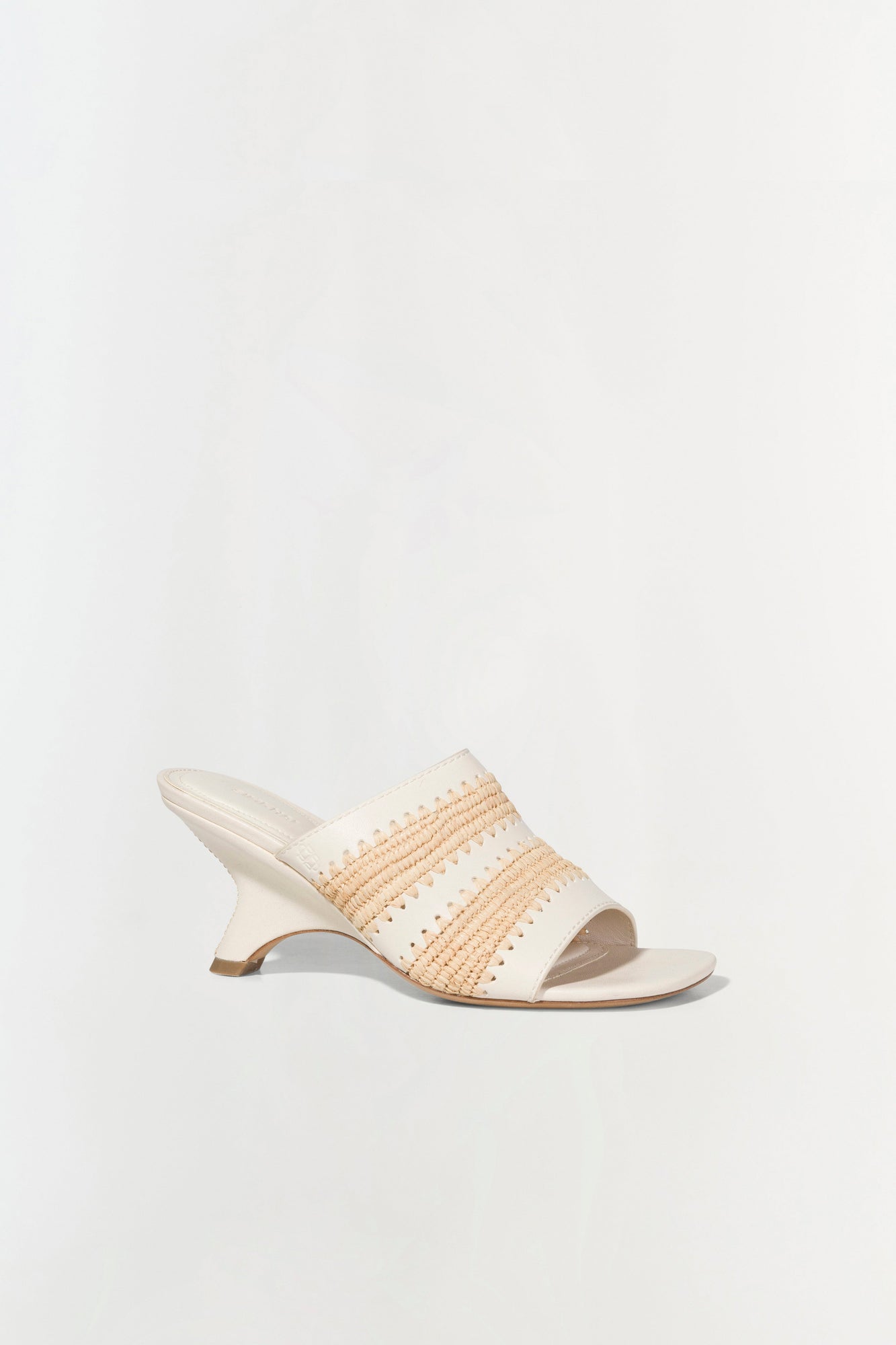 Womens | Shadow Mule Raffia Sandal | Cream