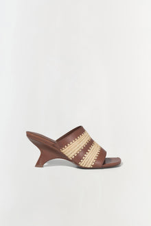Womens | Shadow Mule Raffia Sandal | Sable