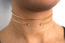 Single Cz Slip-On Choker - Markdown 1162 | 18K Rose Gold-Plated