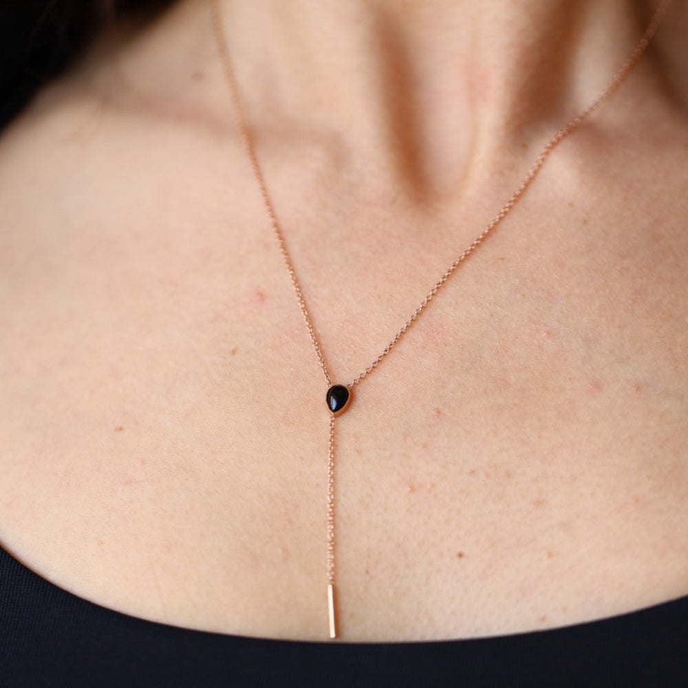 Women | Moonstone Stillwater Lariat | 14k White Gold