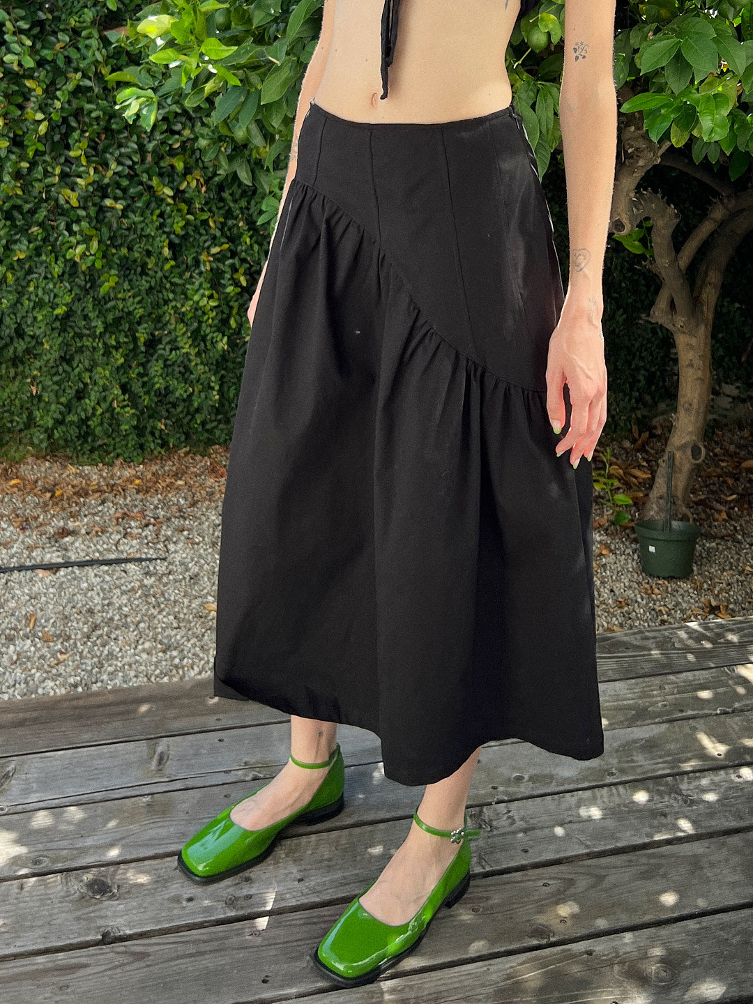 Maeve Midi Skirt | Caviar Twill