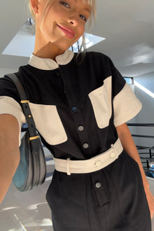 Arlo Jumpsuit | Black & White