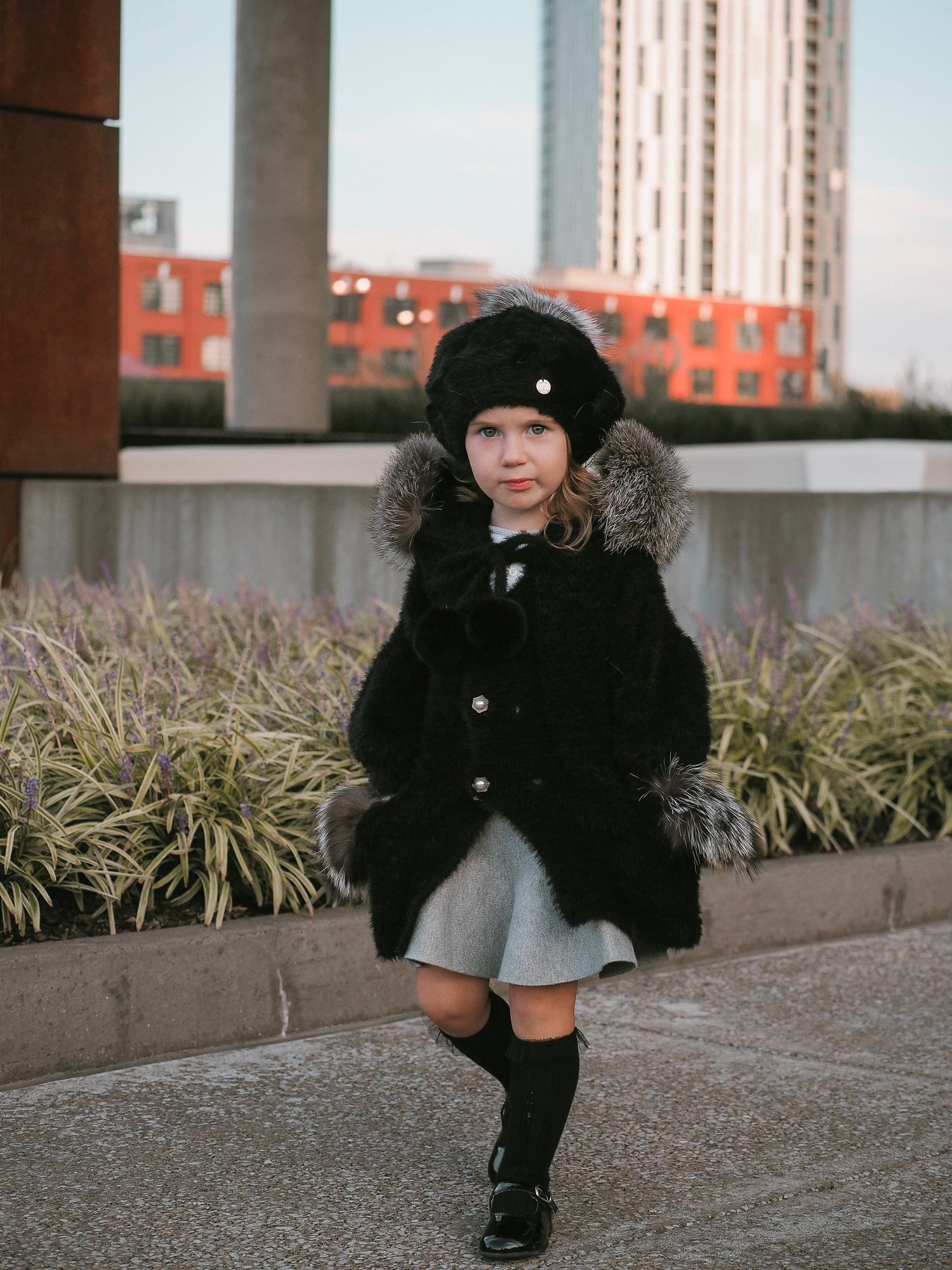 Milana Noir Sweater Coat - Petite Maison Kids