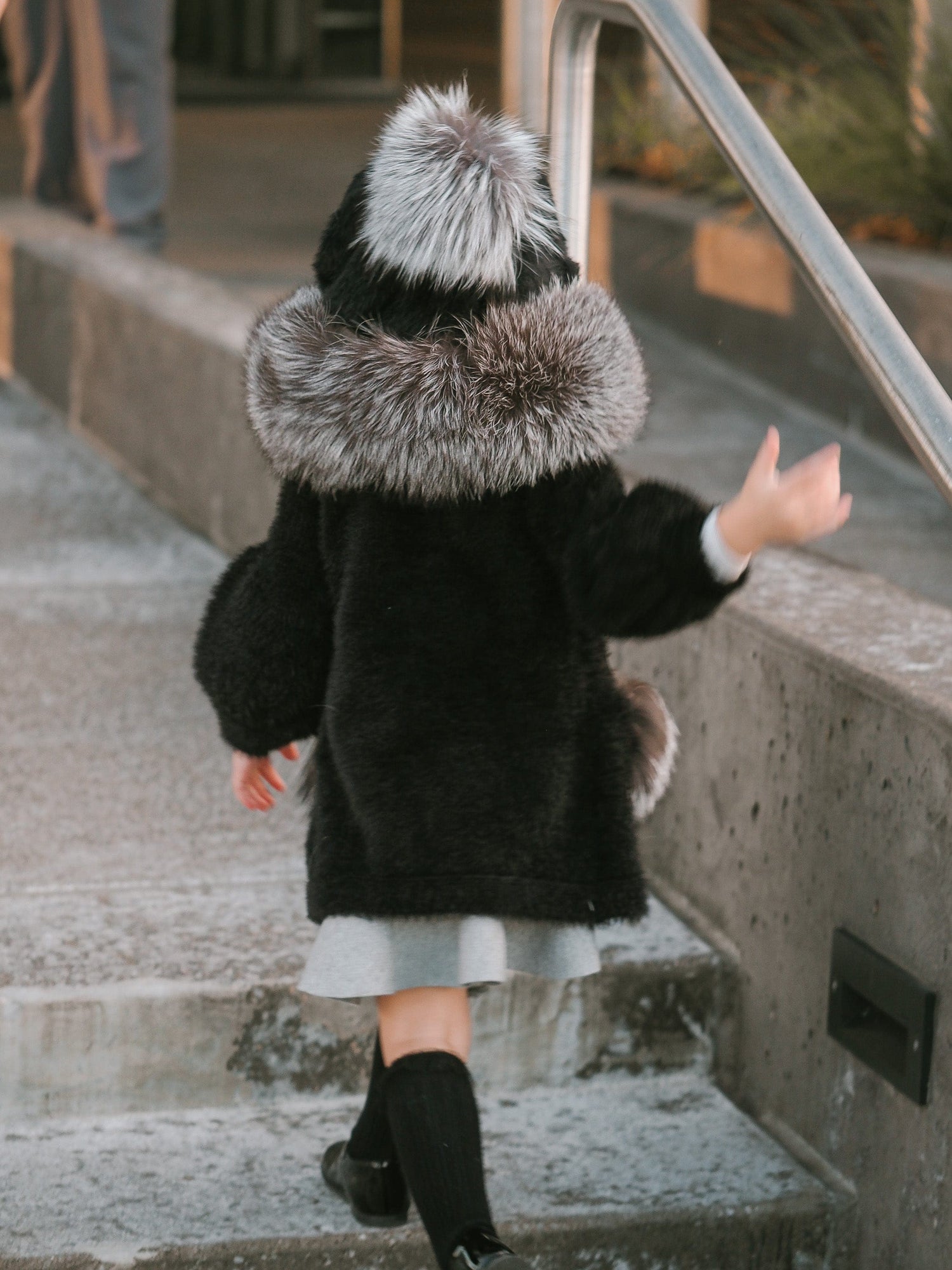 Milana Noir Sweater Coat - Petite Maison Kids