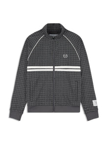Men | Dallas Houndstooth Track Jacket | Black Beauty