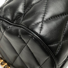 Saint Laurent | Pre-Owned Small Quilted Lambskin Sade Tube Bag | Black