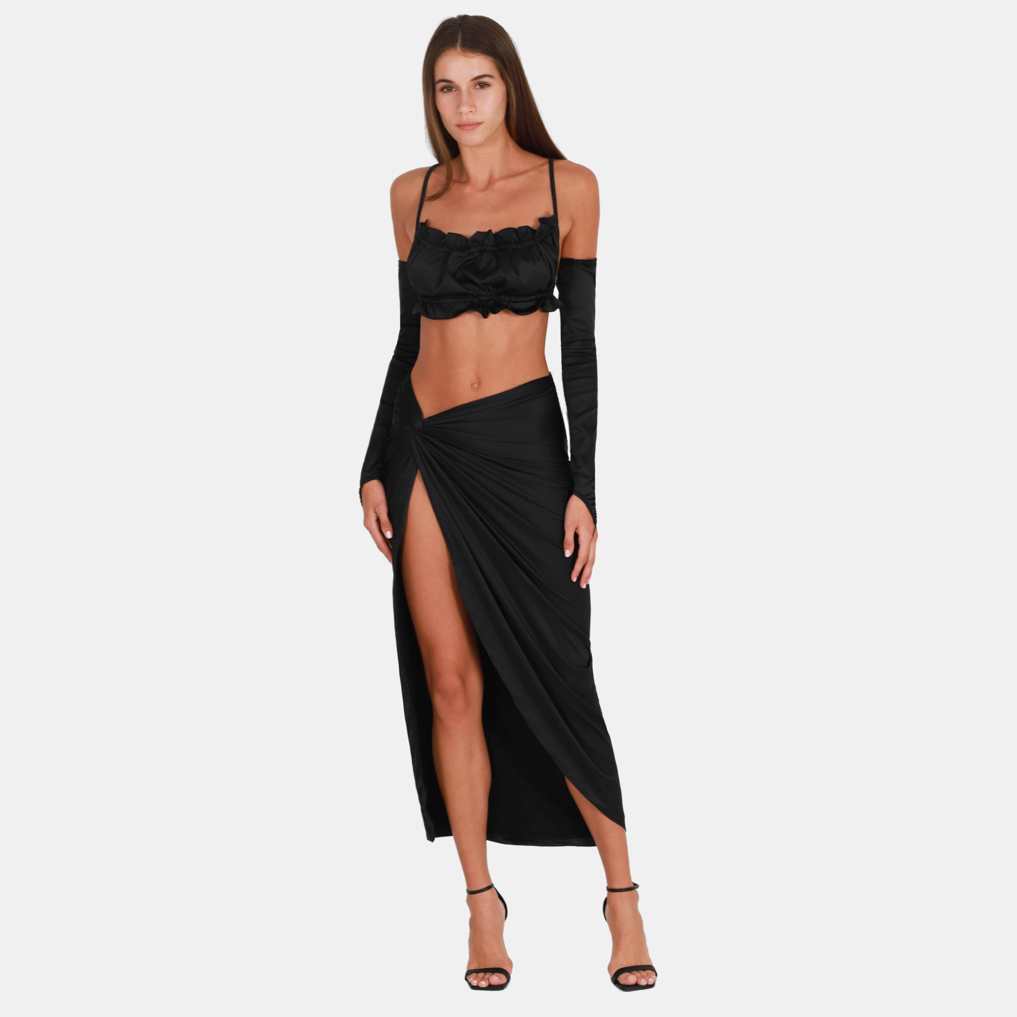 OW Collection IRINA Skirt Account 002 - Black Caviar