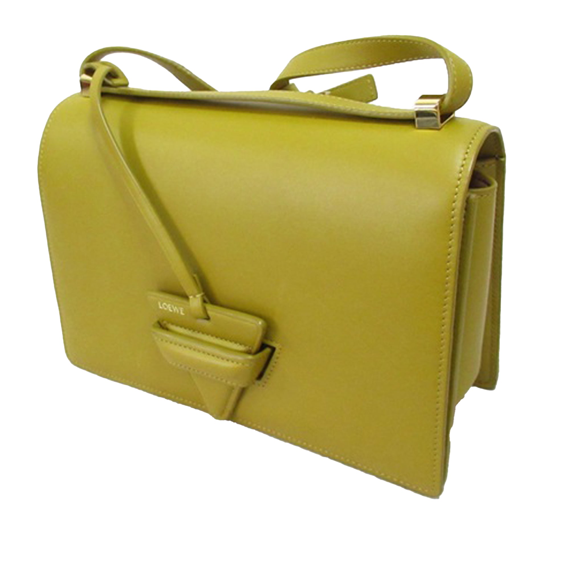 Loewe | Pre-Owned Small Leather Barcelona Crossbody | Yellow