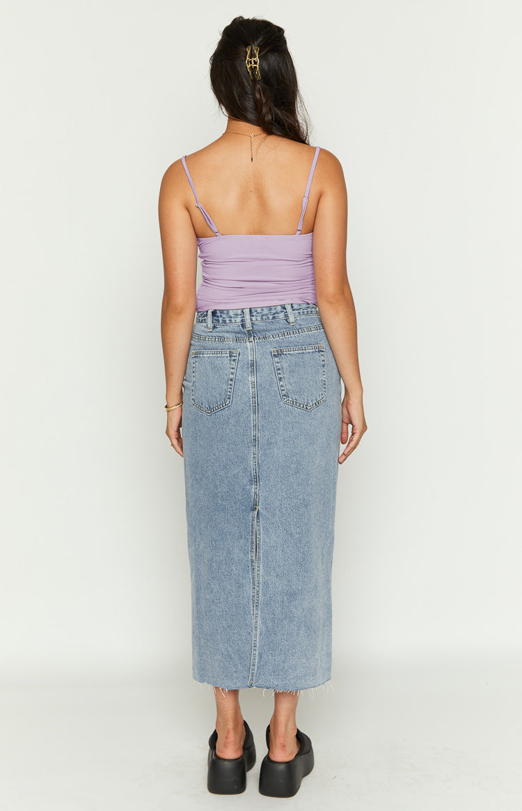 Isla Denim Midi Skirt | Blue