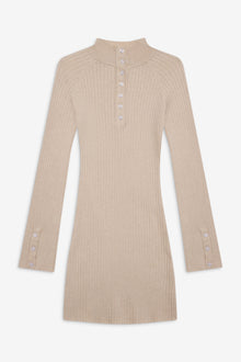 Isla Long Sleeve Mini Dress in Cream