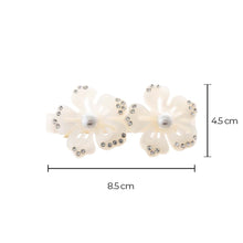 MOP Double Cutout Flower Hair Barrette - Adina's Jewels