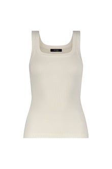 Fitted Sweater Tank Ivory