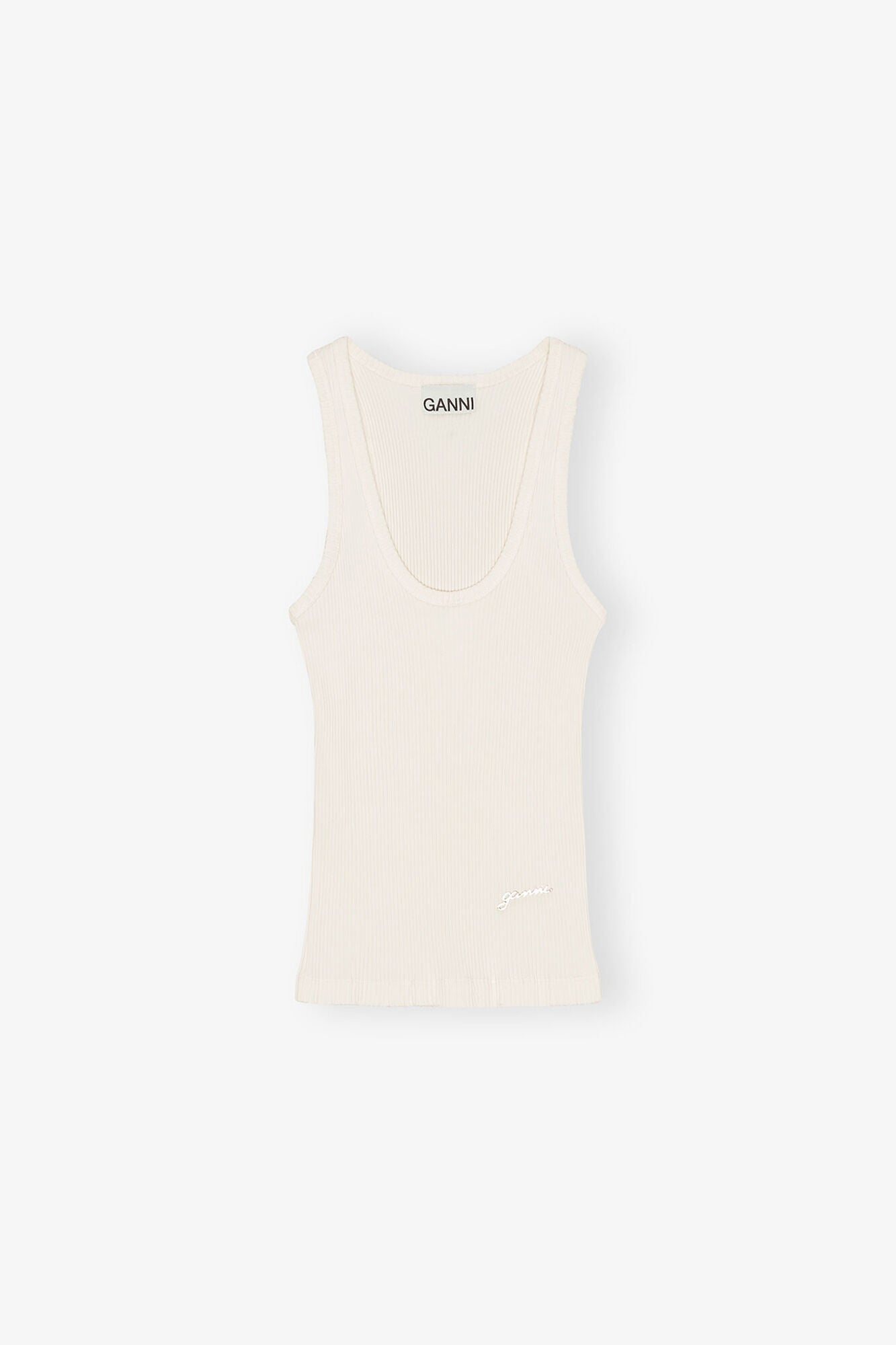 Ivory Ribbed Tank Top | Egret