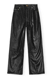 Foil Denim Wide Jeans | Black