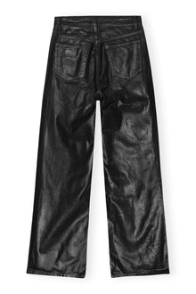 Foil Denim Wide Jeans | Black
