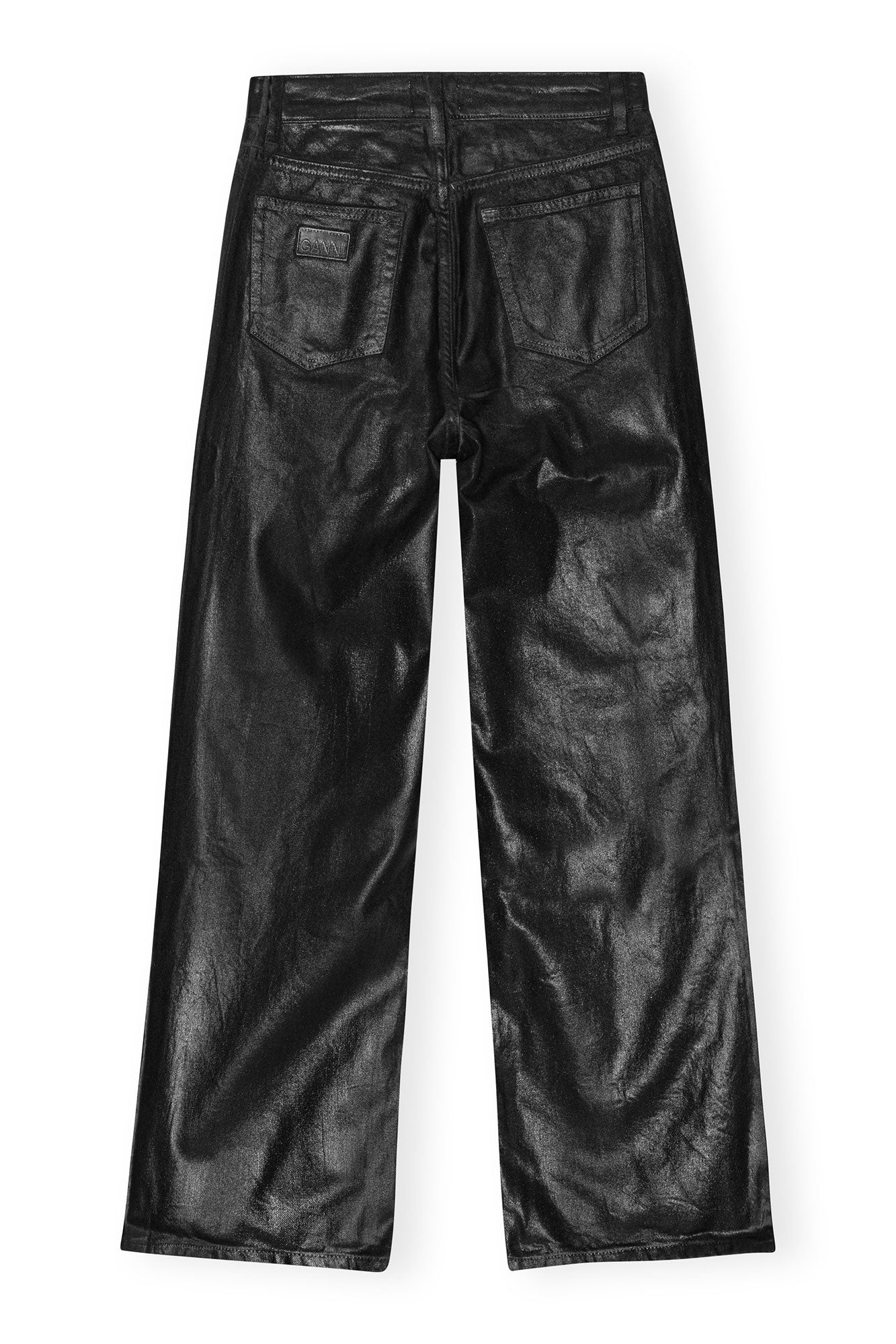 Foil Denim Wide Jeans | Black