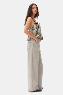 Future Denim Wide Jeans | Gray Quill