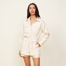 Faux Leather Pocket Jacket | Women | Off White