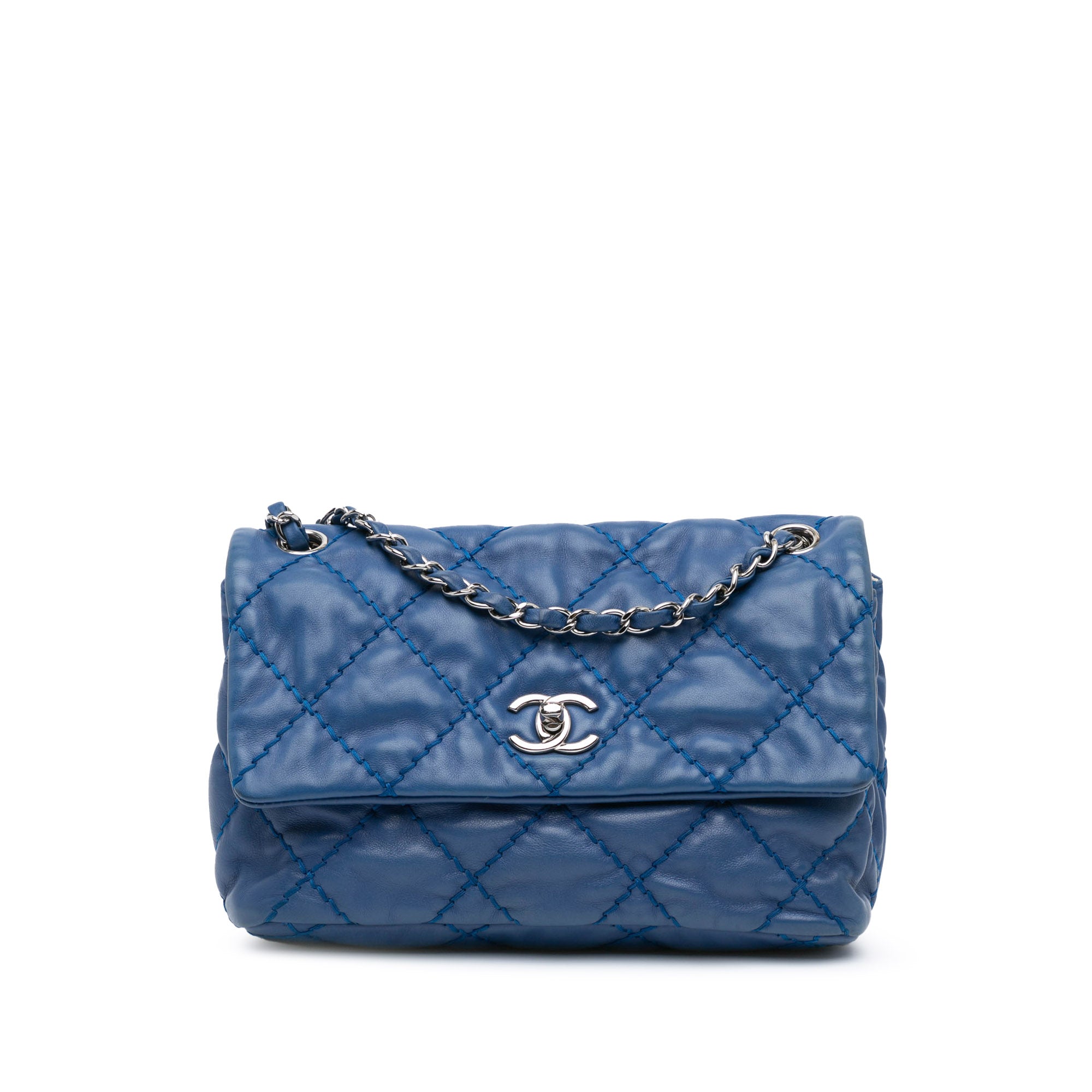 Chanel | Pre-Owned Small Calfskin Love Me Tender Flap | Blue