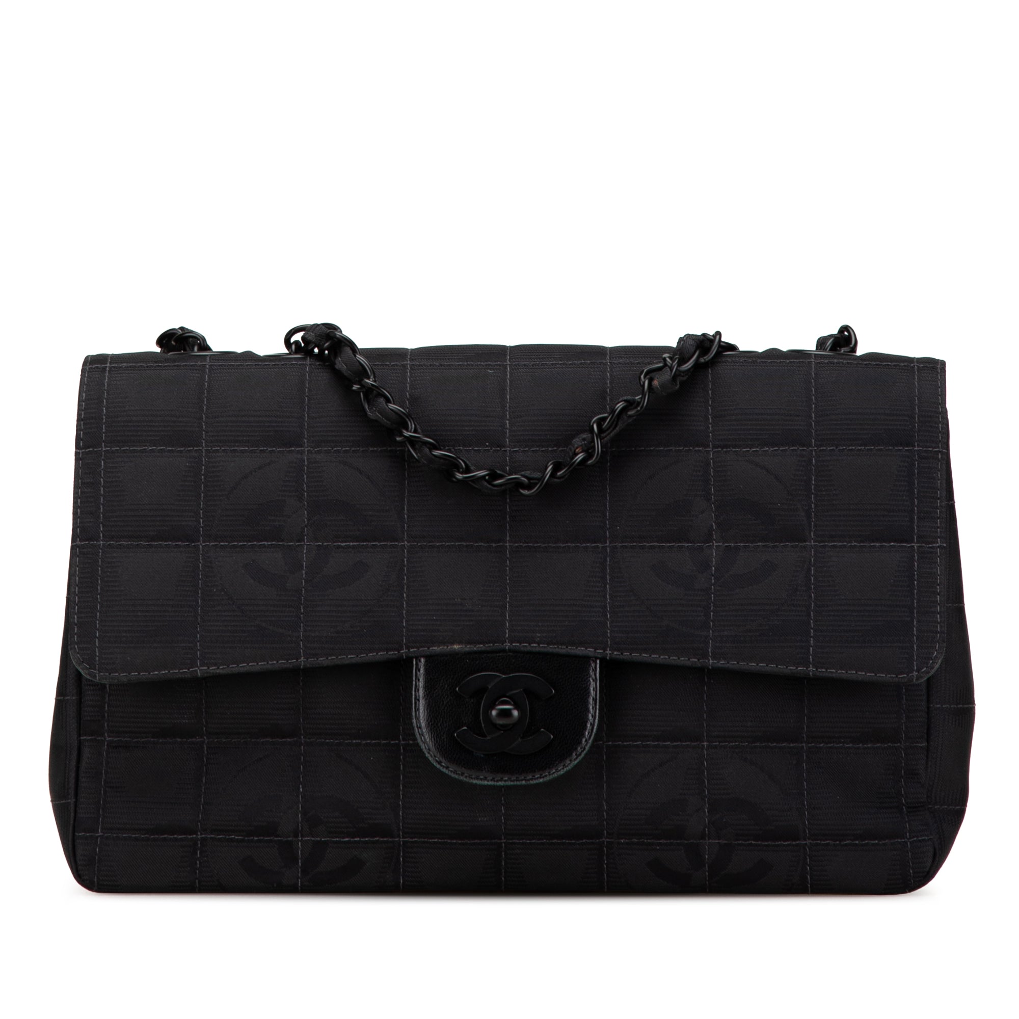 Chanel | Pre-Owned New Travel Line Medium Nylon Single Flap | Black