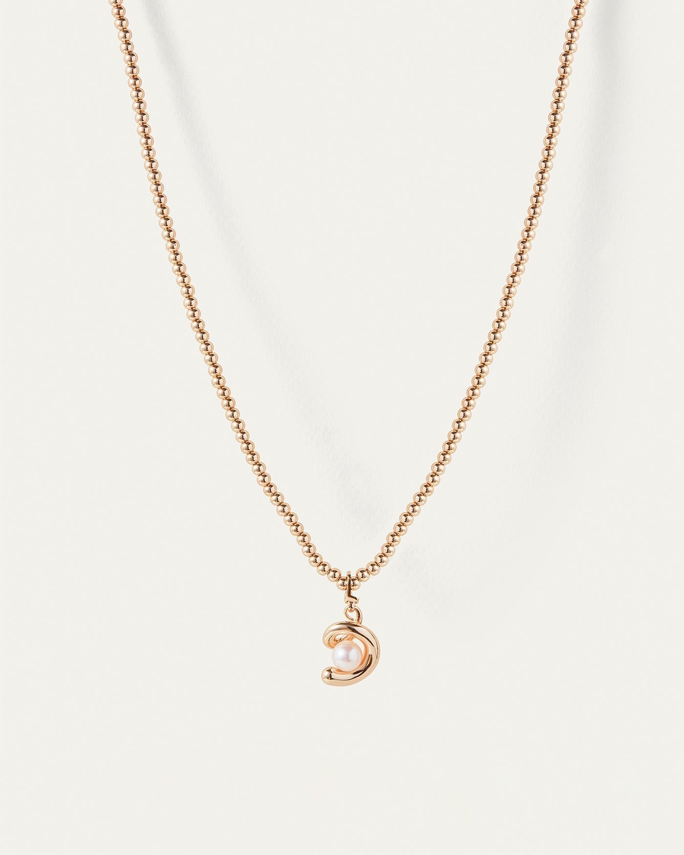 Glass Pearls | Daphne Necklace | Gold Tone Dipped Brass