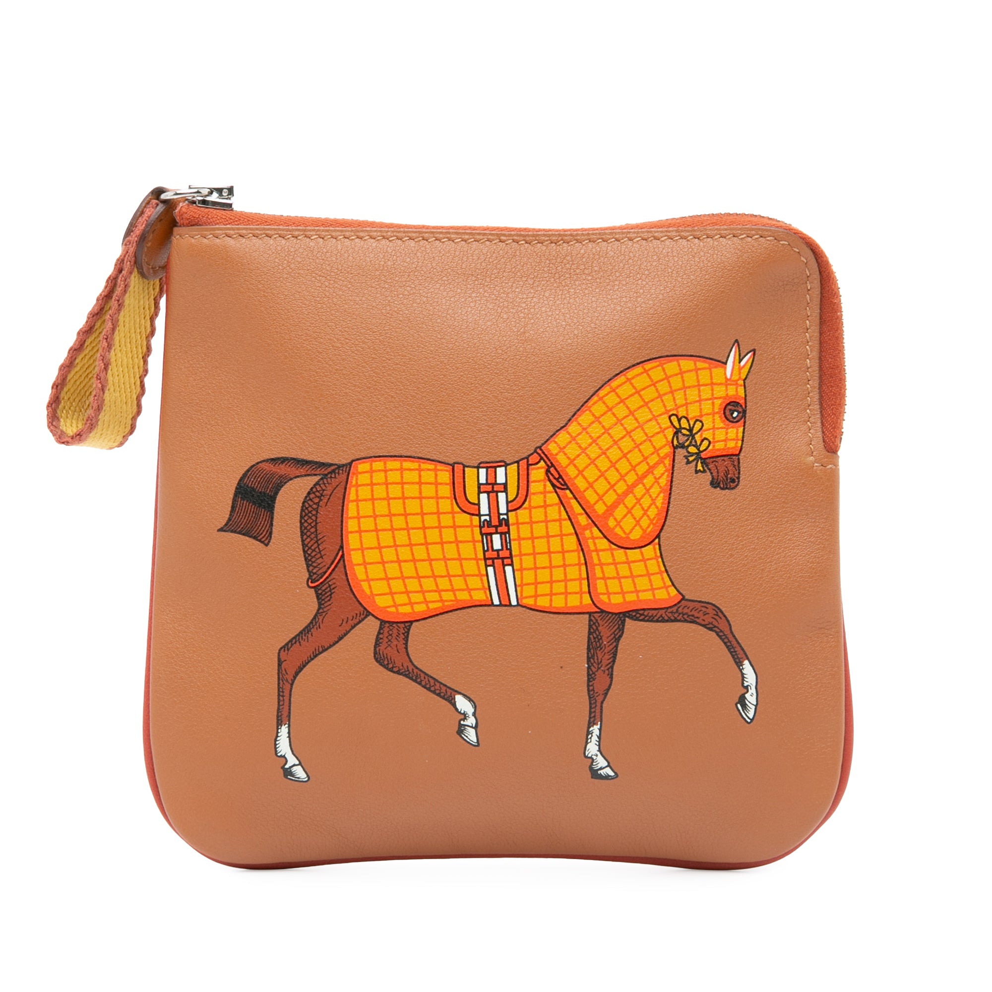 Hermes | Pre-Owned Swift Couverture Nouvelle Carre Pocket Pouch | Brown