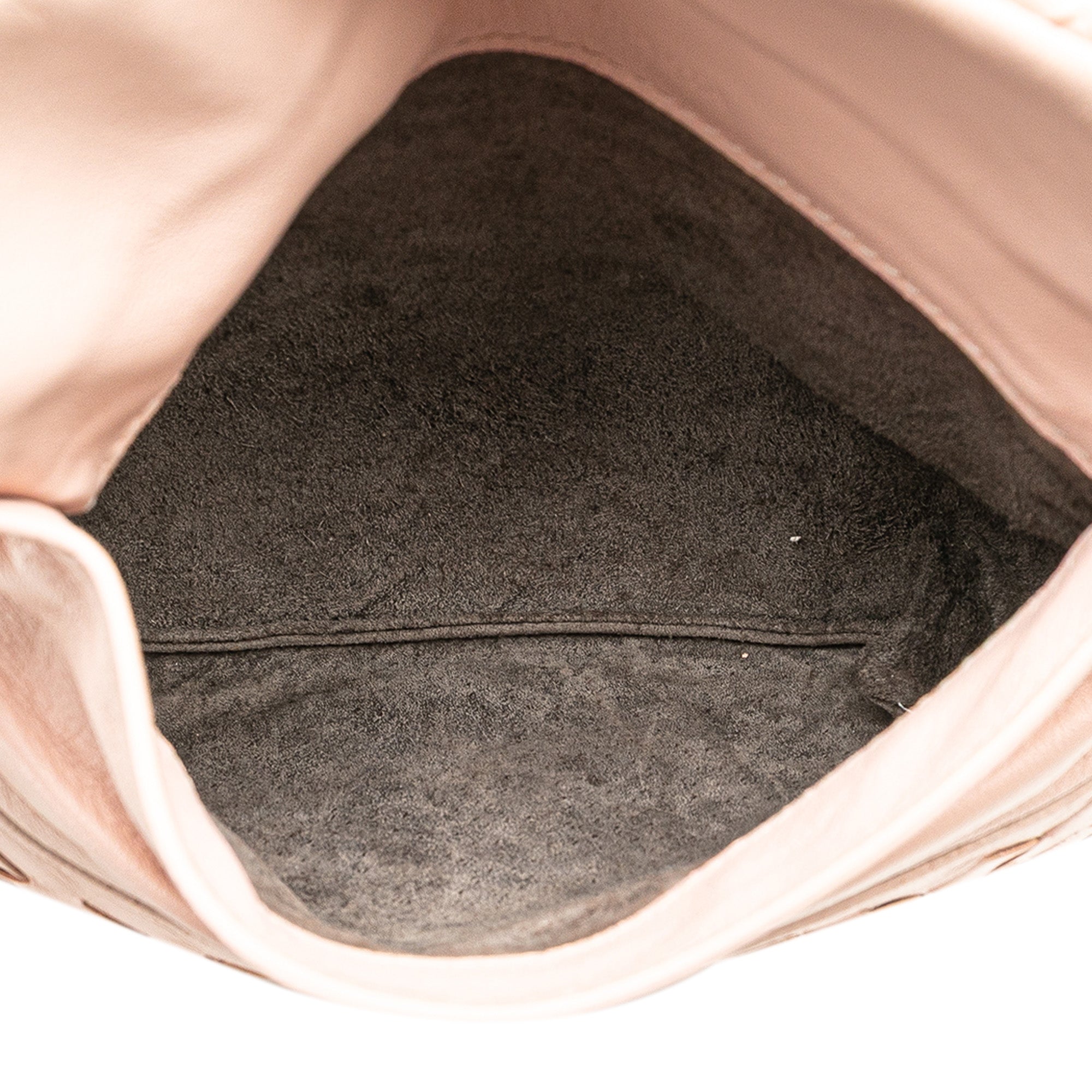 Bottega Veneta | Pre-Owned Leather Intrecciato Chain Flap Crossbody | Pink/Light Pink