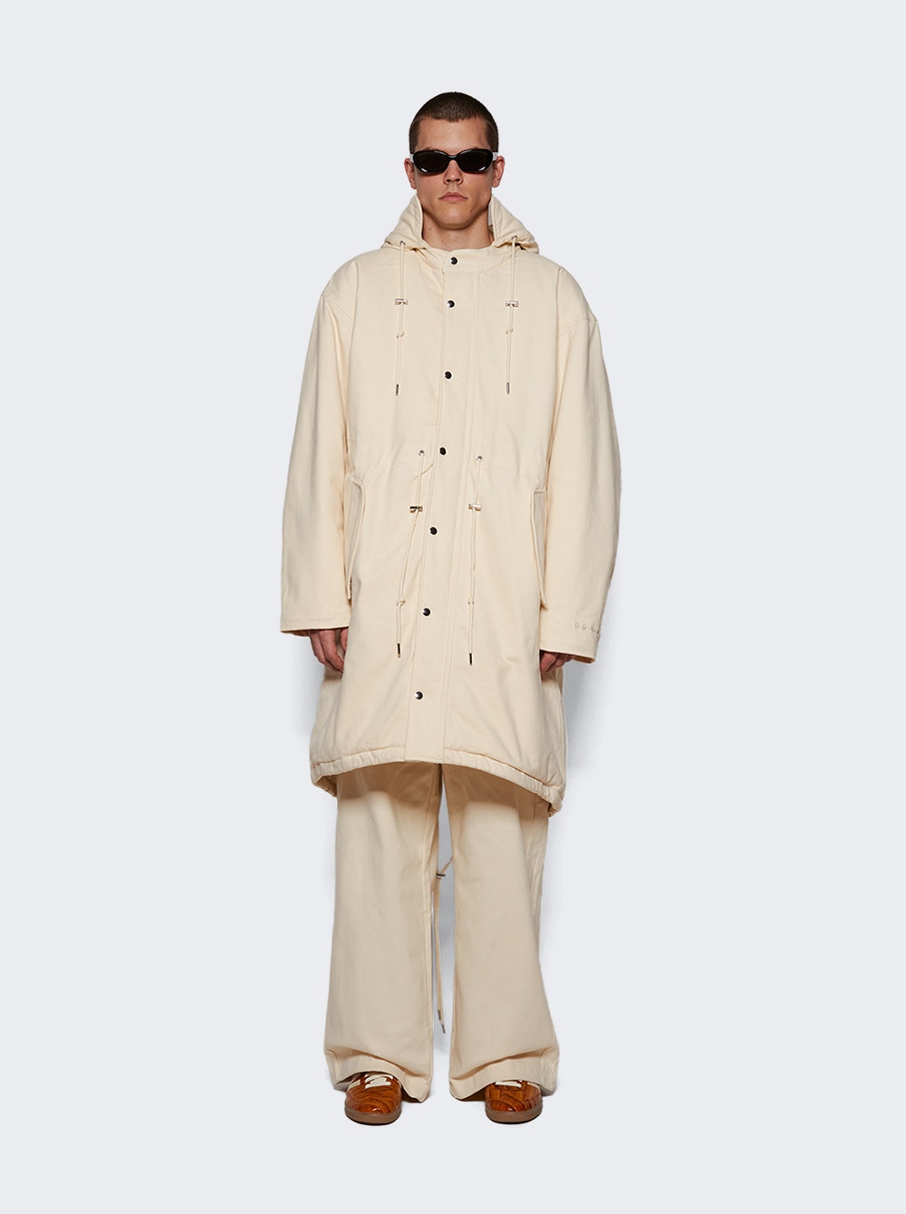 Men | Adidas X Wales Bonner | Coach Coat | Wonder White