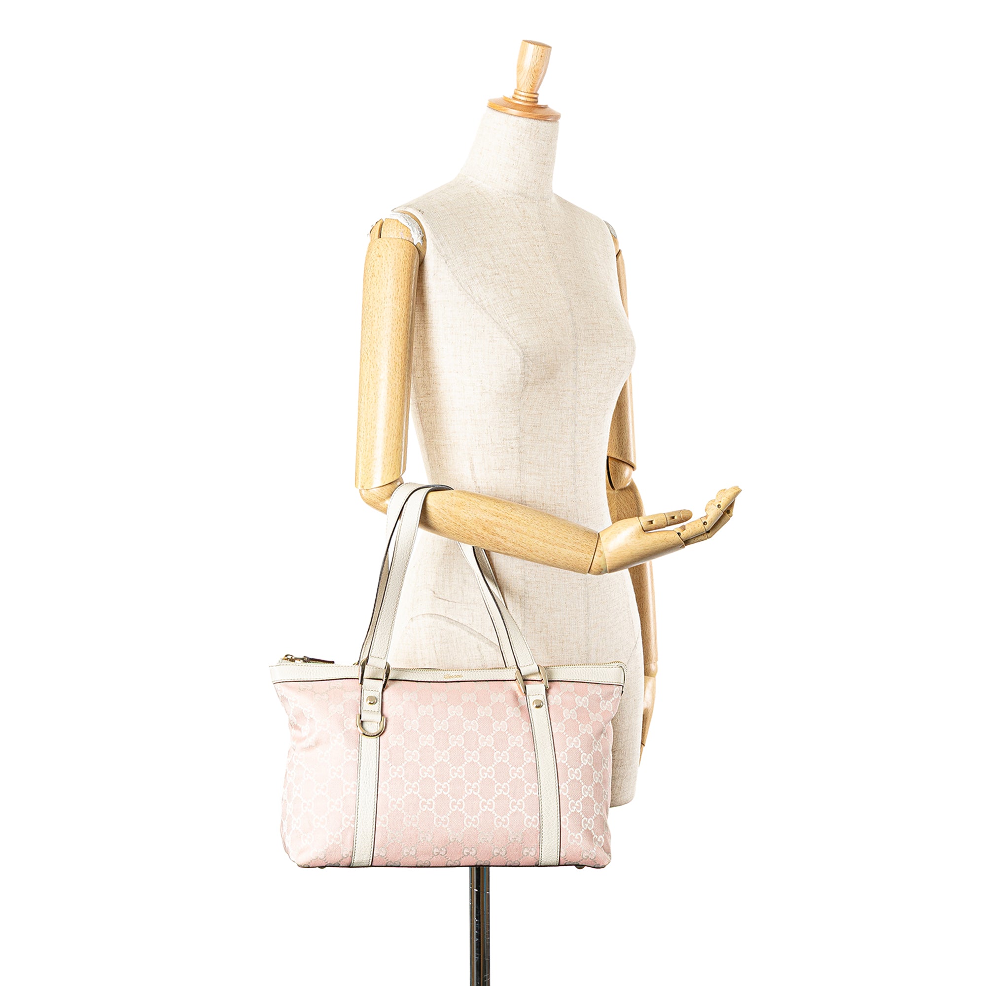 Gucci | Pre-Owned GG Canvas Abbey D Ring Tote | Pink