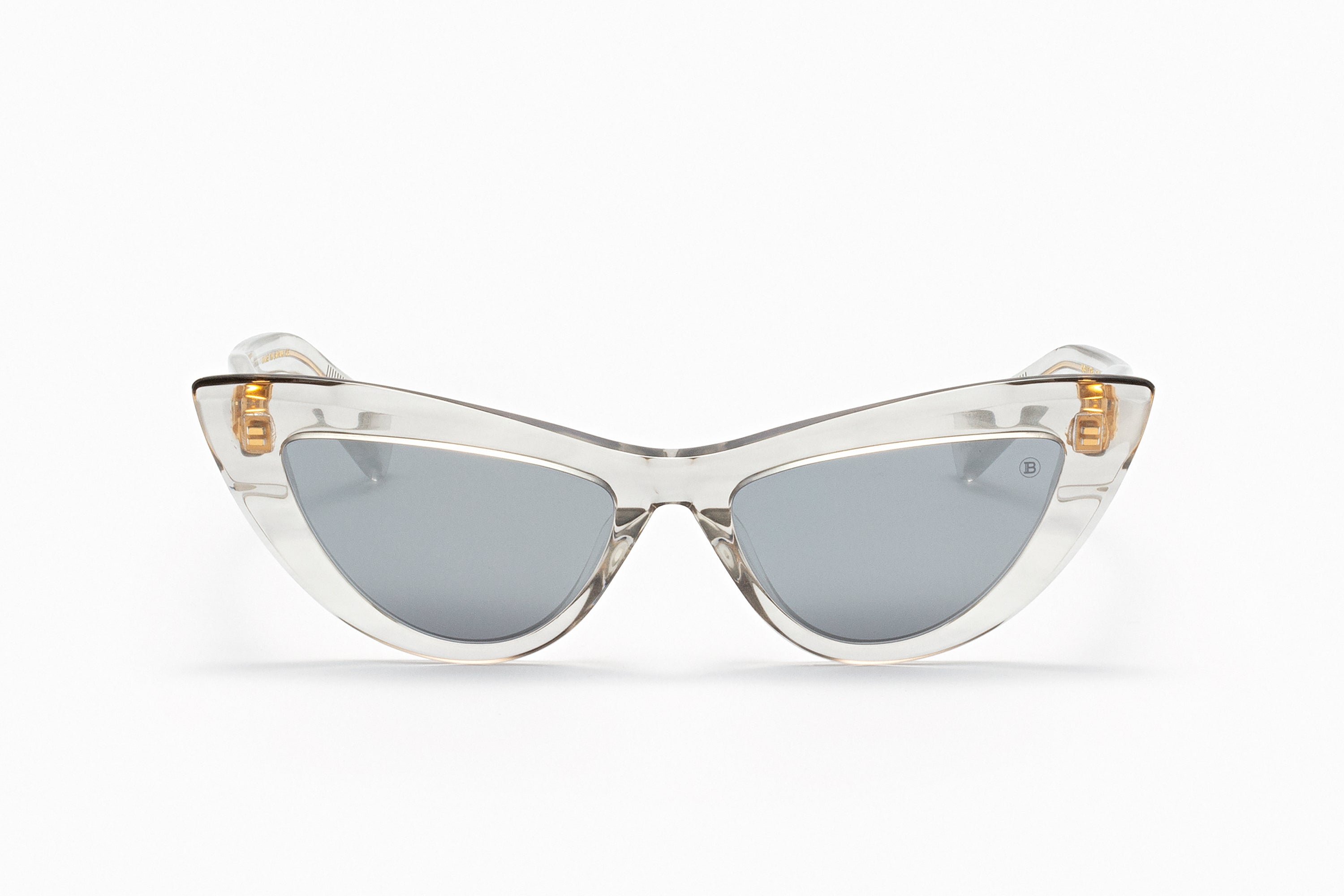 Womens | Jolie Sunglass | Crystal Grey - Gold | Dark Grey w/ Silver Mirror