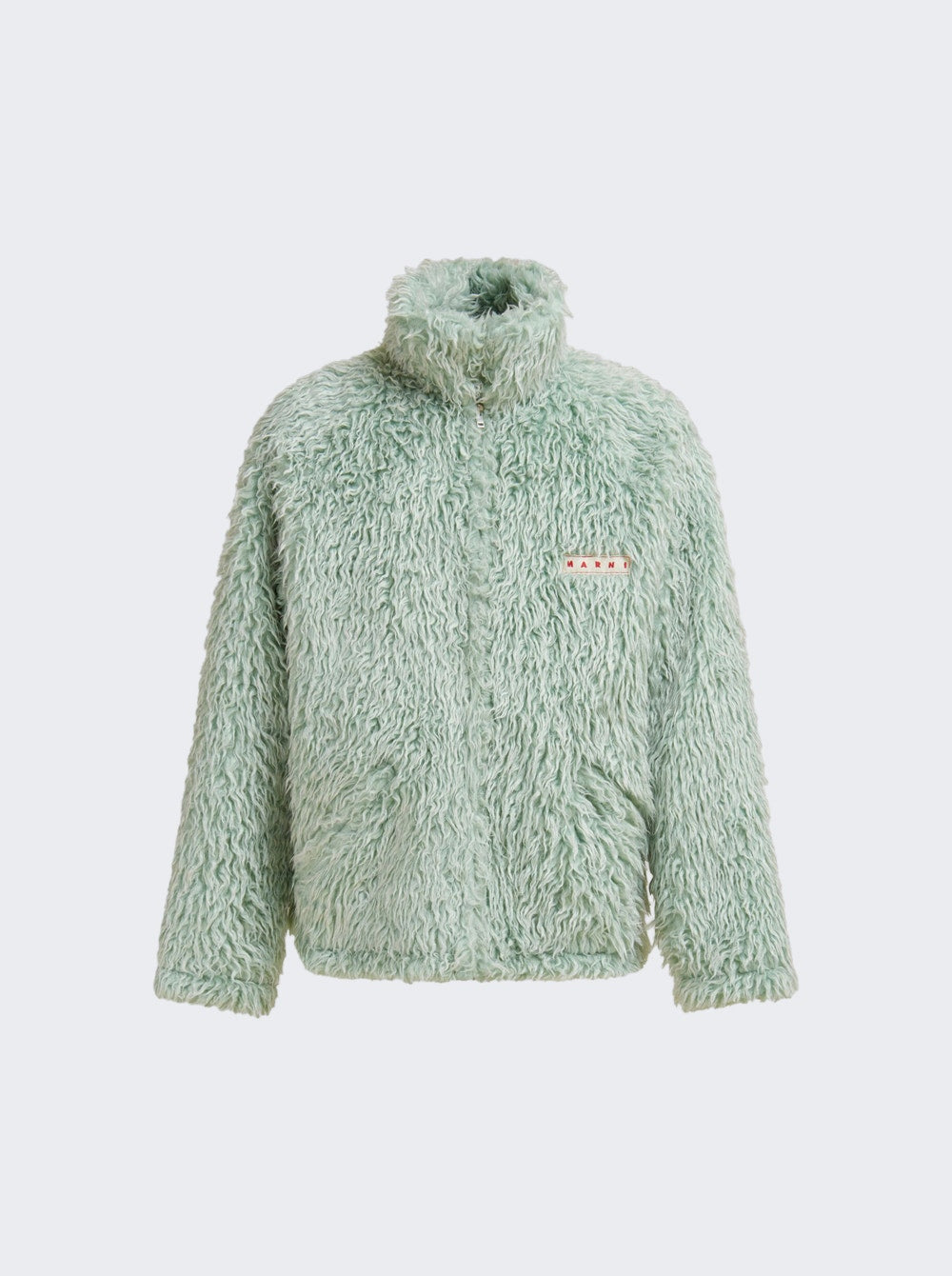 Men | Marni | Shaggy Jacket With Detachable Hood Linden Green