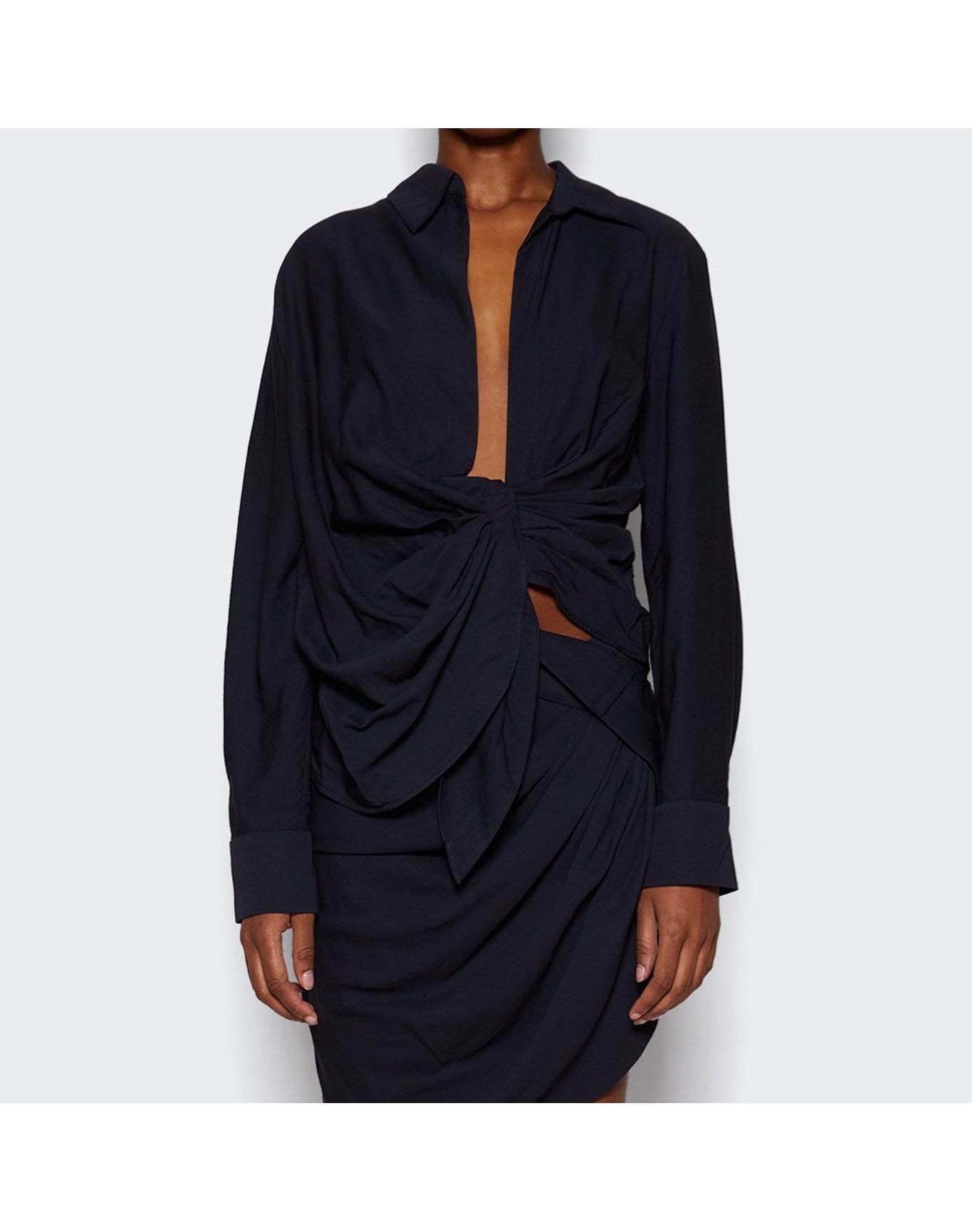 Jacquemus | Women | La Chemise Bahia Top | Dark Navy